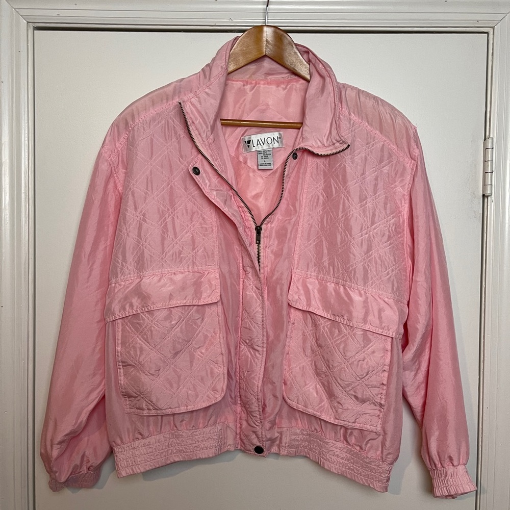 Vintage 90s Lavon Quilted Bomber Jacket